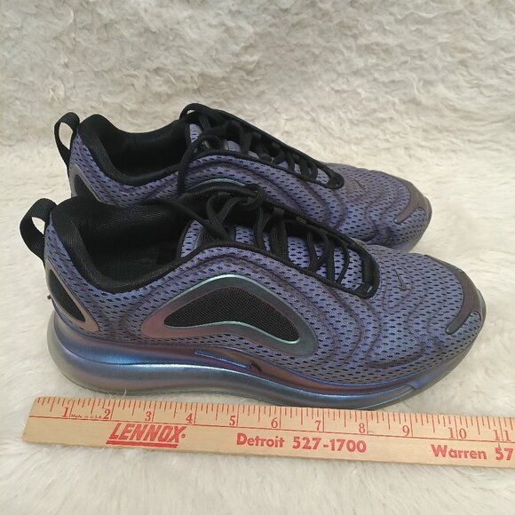 Nike Mens Air Max 720 Sneakers Shoes Youth 7Y Purple Black A03196-002 - Picture 3 of 8